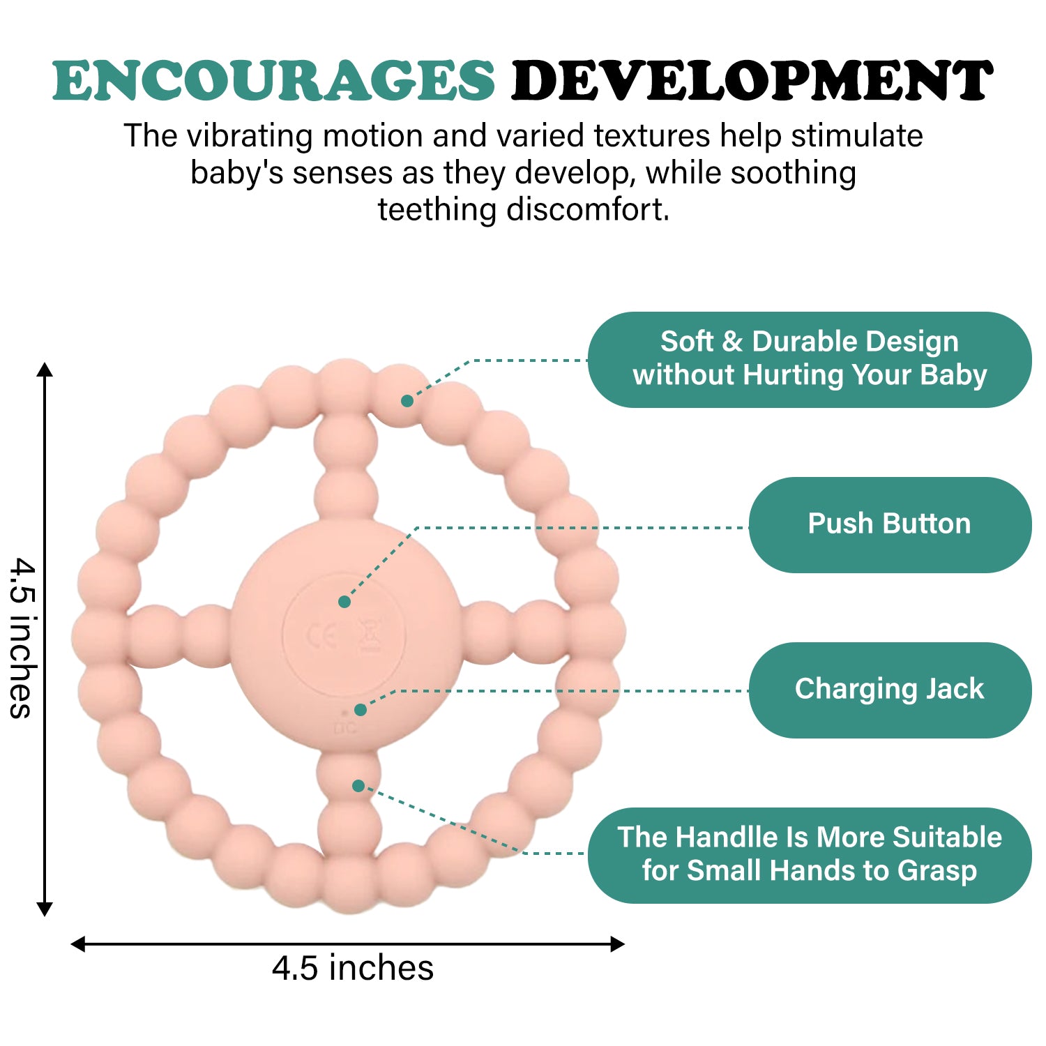 Vibrating Massaging Teether/ Speech Therapy Tool